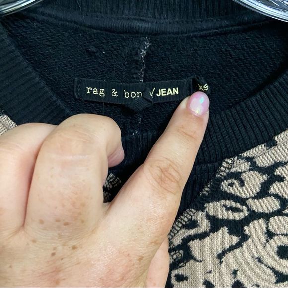 Rag & Bone XS Amoeba Print Crew Neck Sweatshirt - Picture 5 of 6